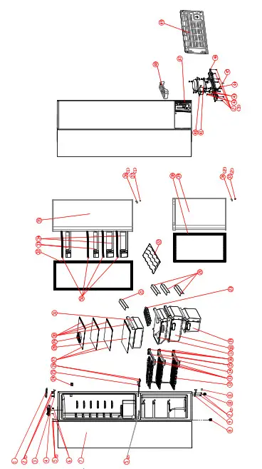 UNIQUE APPLIANCES UGP 278L P S Bottom Mount Refrigerator- PARTS DIAGRAM & LIST