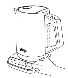 NINJA KT200UK Series Perfect Temperature Kettle Instructions - Ensure the lid is clicked