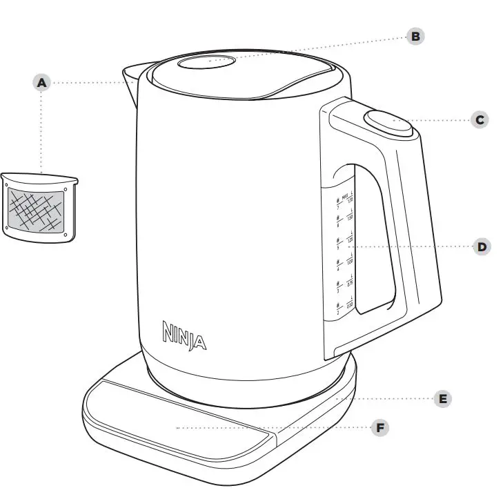 NINJA KT200UK Series Perfect Temperature Kettle Instructions - Product Overview