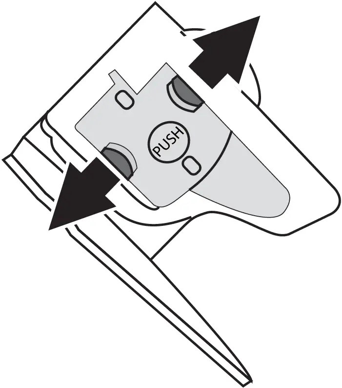 Once inserted, make sure the two coloured buttons have snapped out