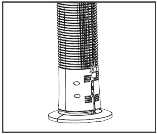 Dr Prepare DDF 1BKDF4 33 Inch Oscillating Tower Fan with Remote - CORD STORAGE