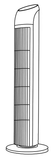 Dr Prepare DDF 1BKDF4 33 Inch Oscillating Tower Fan with Remote - Cover