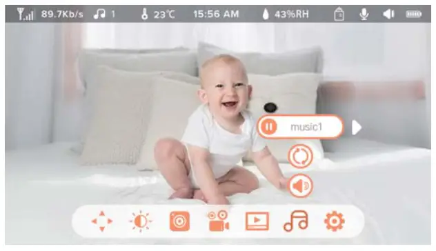 MEARI Baby 1S Baby Monitor- Play Music
