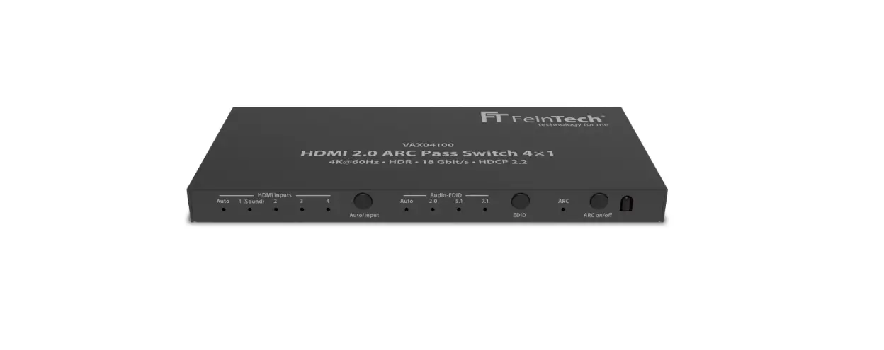 Feintech Ax04101 Hdmi Earc Pass Switch 4×1 For Soundbar Instruction Manual