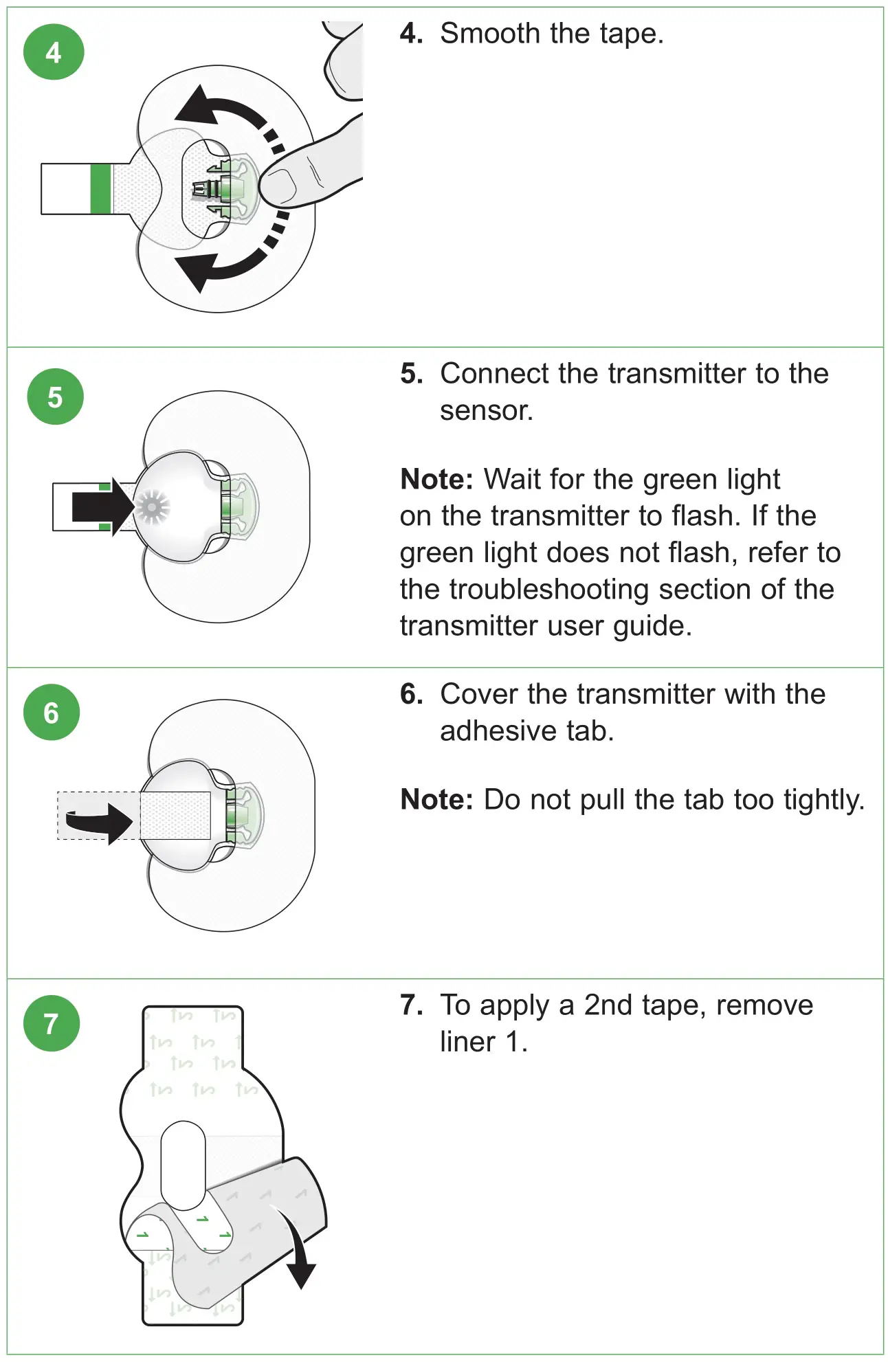 medtronic MMT7020A Guardian Sensor 3 Glucose Sensor - Applying Oval Tape 2