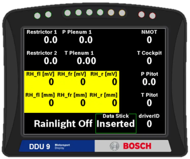 BOSCH IMSA Prototype Classes Scrutineering System - Mechanic Page