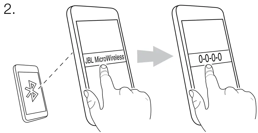 JBL Micro Wireless - Connect to Bluetooth