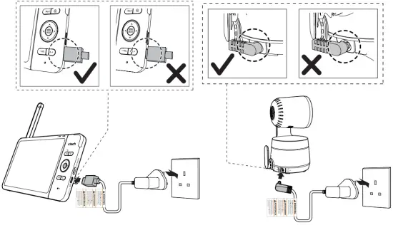 Connect the baby monitor