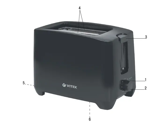 Vitek Vt-7169 Toaster Instruction Manual