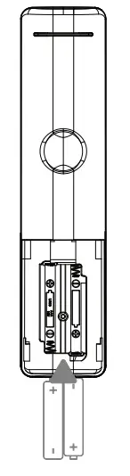 Tech4home Lda Khamsin M2 Remote Control User Guide - Place the batteries on the Khamsin M2 remote control