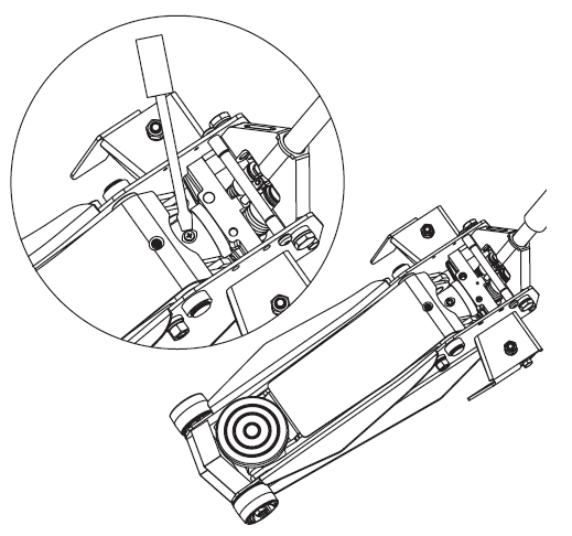 Rapidly pump the handle 6-8 times