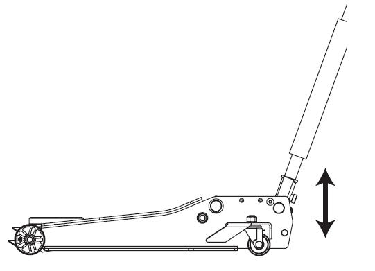 ump handle to lift until saddle contacts load