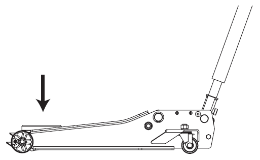 After removing jack from under the load