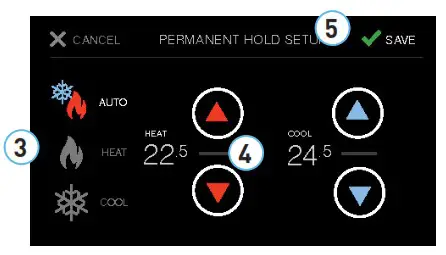 unilux Universe Thermostat - Permanent Hold