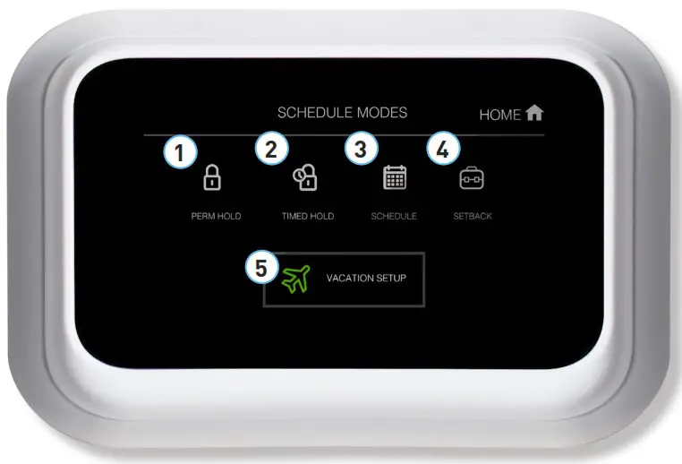 unilux Universe Thermostat - Setting System Operating Mode