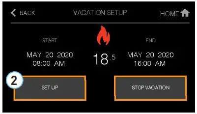unilux Universe Thermostat - Vacation Setup 1