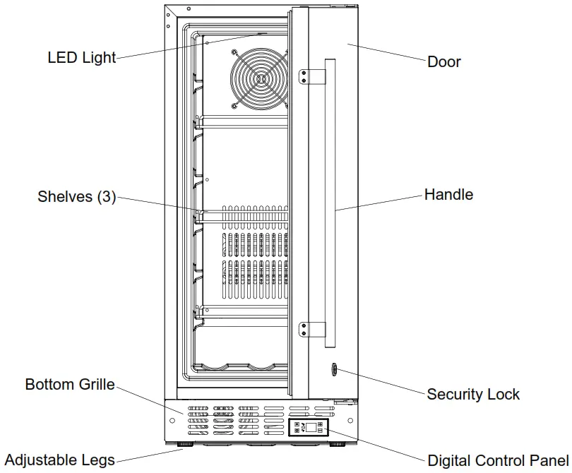 SUMMIT FF1532B 15 Inch Outdoor and Indoor Frost Free Refrigerators - Fig 3