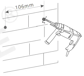 diagram, engineering WOODBRIGE Remote Control Illustration between two holes o
