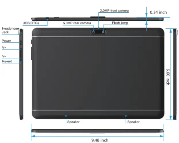 Multi Gold MGSC10 Tablet PC User KEY FUNCTIONS A