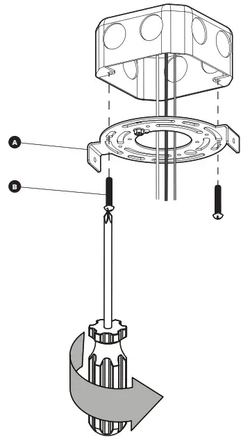artika PDT CAC CR 1 Light Integrated LED Pendant Carat - MOUNTING BRACKET INSTALLATION
