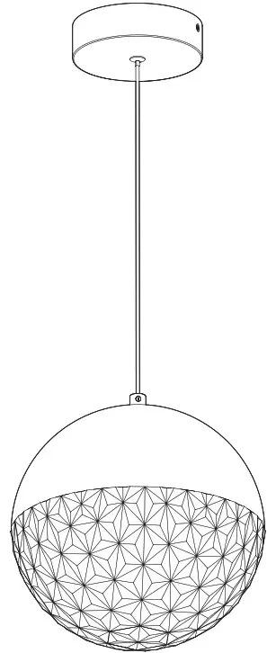 artika PDT CAC CR 1 Light Integrated LED Pendant Carat - cover