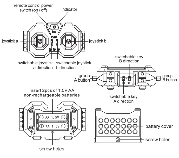 DOUBLEEAGLE SY C61042W 03 Remote Controller-