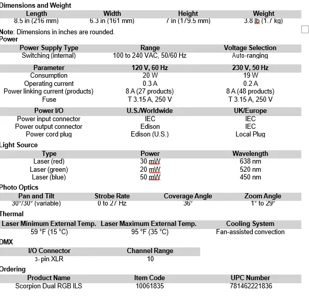 CHAUVET DJ ML3 Scorpion Dual RGB ILS 14