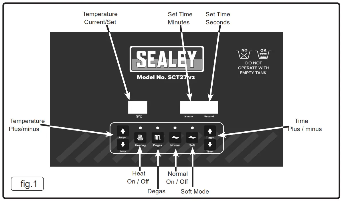 SEALEY SCT03 V2 Ultrasonic Parts Cleaning Tanks - Fig2