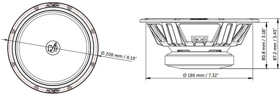 Deaf Bonce MM 80 V2 Mid-Range Speakers - Fig 3