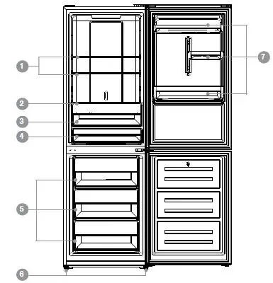 AKAI-AK-323-BM 323 L-Bottom-Mount-Refrigerator-fig-1