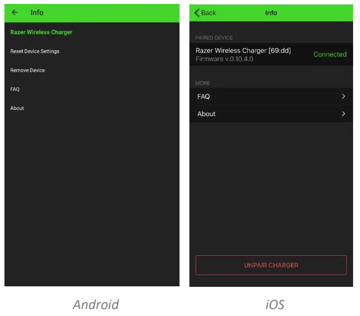 RAZER Wireless Charger - relevant links