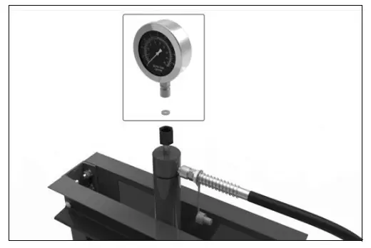 Clarke CSA10BB 10 Tonne Hydraulic Bench Press - feet to the frame 2