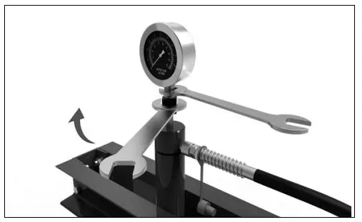 Clarke CSA10BB 10 Tonne Hydraulic Bench Press - feet to the frame 3