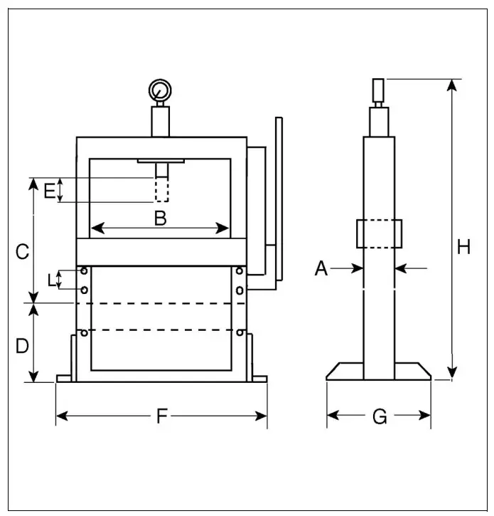 Clarke CSA10BB 10 Tonne Hydraulic Bench Press