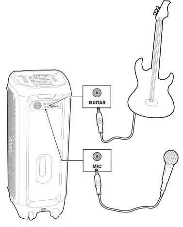 JBL HARMAN PartyBox 1000 - Mix sound with a microphone or guitar