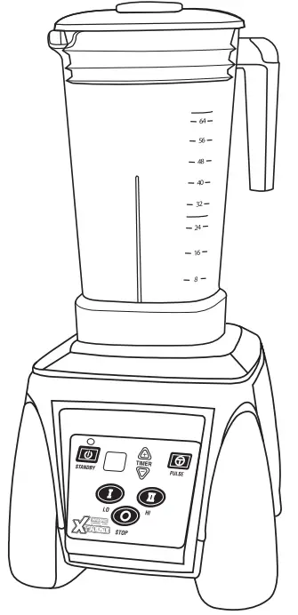 Waring Commercial MX1100XTX 3.5 HP Electronic Blender-PRODUCT