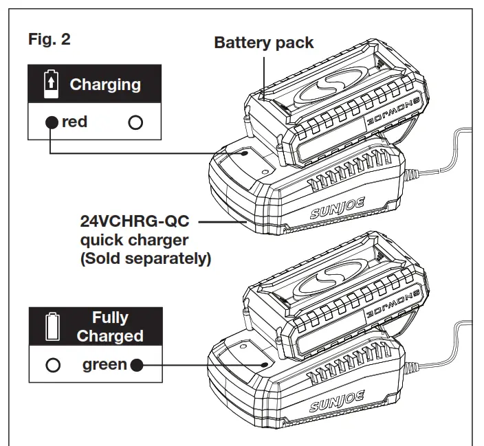 SUNJOE 24V AJV CT Cordless Inflator Plus Deflator - Battery pack1