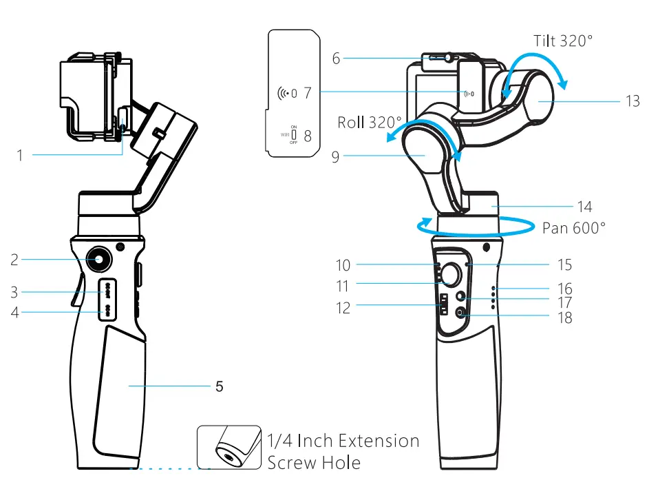 hohem iSteady Pro E 4 3 Axis Action Camera Handheld Gimbal Stabilizer-1