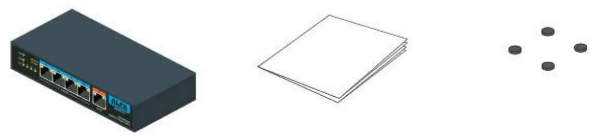 ALFA APS104G-EX 60W Ultra PoE to 4 Port Gigabit PoE Entender Switch - fig