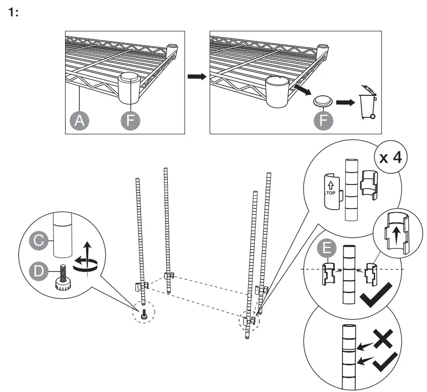 basics B01M0A4B9M 5 Shelf Shelving Unit Assembly