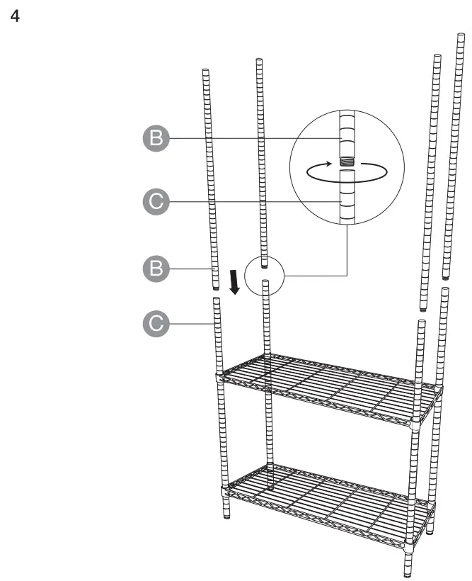 basics B01M0A4B9M 5 Shelf Shelving Unit Assembly