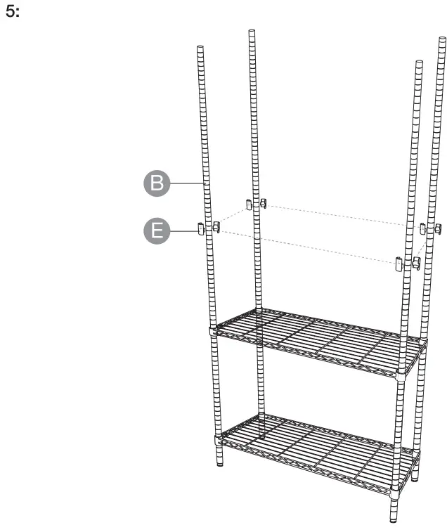 basics B01M0A4B9M 5 Shelf Shelving Unit Assembly