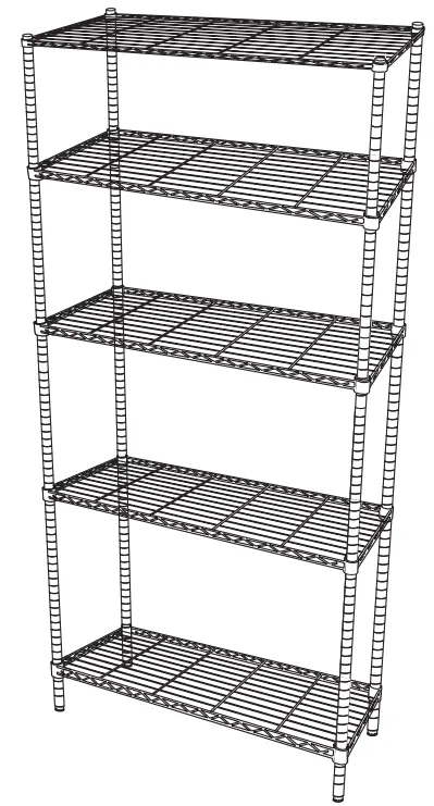 basics B01M0A4B9M 5 Shelf Shelving Unit