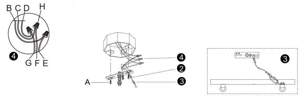 EUROfase LIGHTING 42740 4 Light Black Outdoor Chandelier - Product Overview 1