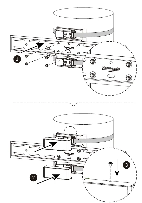 Neomounts WL35S-910BL16 TV Pillar Mount 5