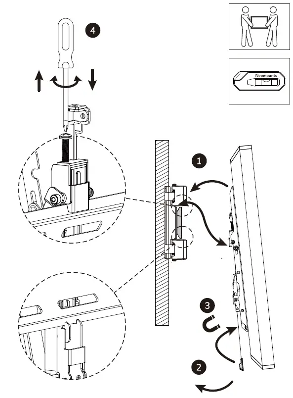 Neomounts WL35S-910BL16 TV Pillar Mount 7