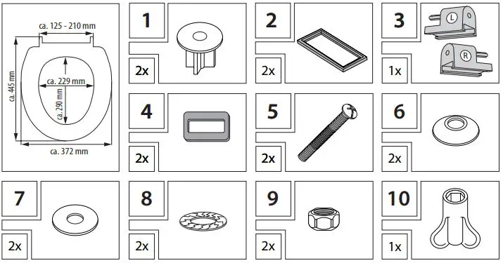 eisl ED69310DB Duroplast Toilet Seat-fig2