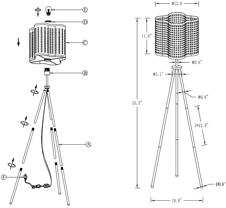 Diagram of installation instruction