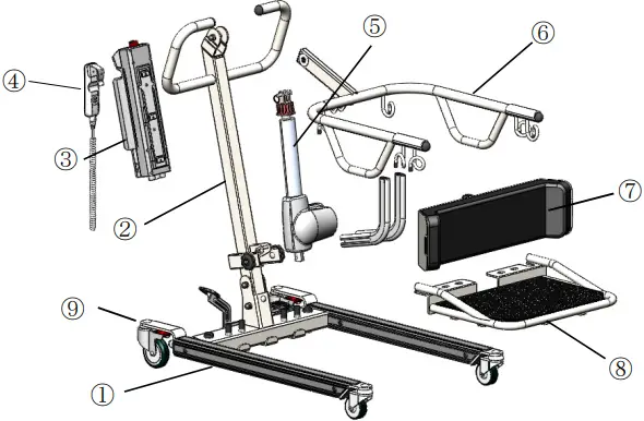 Proactive 34600 Protekt 600 Stand Sit-To-Stand Patient Lift-fig2