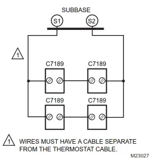 resideo TB7220U CommercialPRO 7000 Programmable Thermostat - Sensor Wiring for Temperature 4